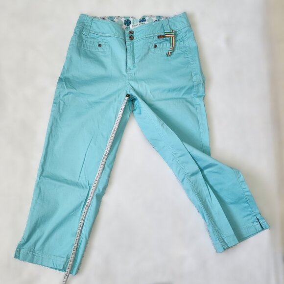 Vintage Light Blue/Teal Capri Pants - Picture 4 of 8